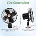 Crumye 12V RV Cooling Fan with 2 Speed Switch - 6 Inch Blade, Quiet Metal Dia 7-1/12'' Electrical Car Cooling Air Ventilation Fan for Truck, RV, Delivery Vehicle, Bus, Van, Car, Trailer