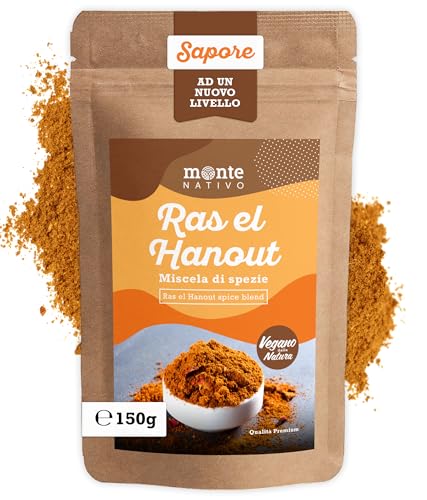Ras el Hanout (150 g) - Miscela di Spezie Ras el Hanout delicatamente essiccata - Spezie orientali aromatiche e deliziose ideali per la Cucina