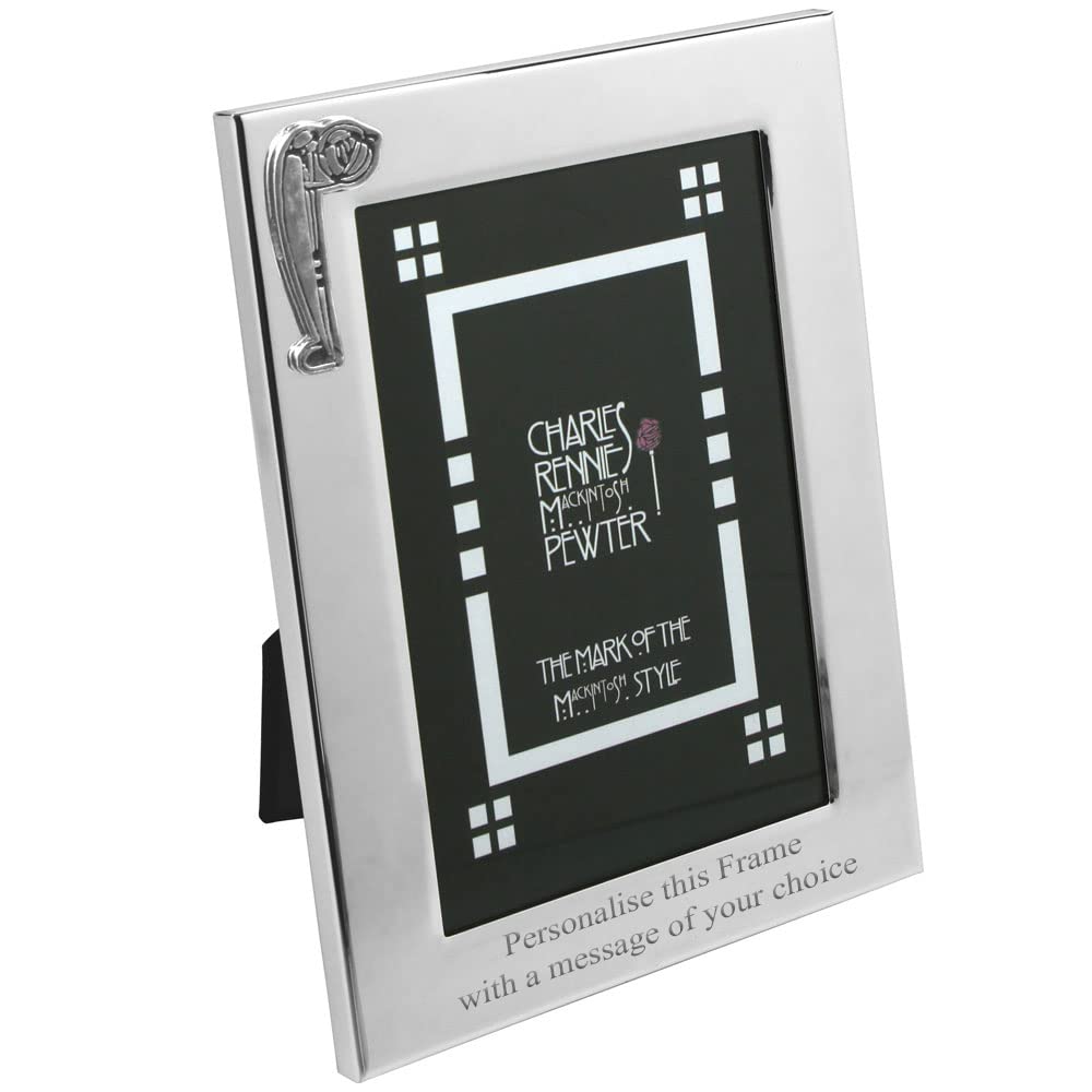 English Pewter Company Sheffield, England Silver English Pewter Company Plated 6" X 4" Charles Rennie Mackintosh Photo Frame. Personalised With Free Engraving [Crm881]