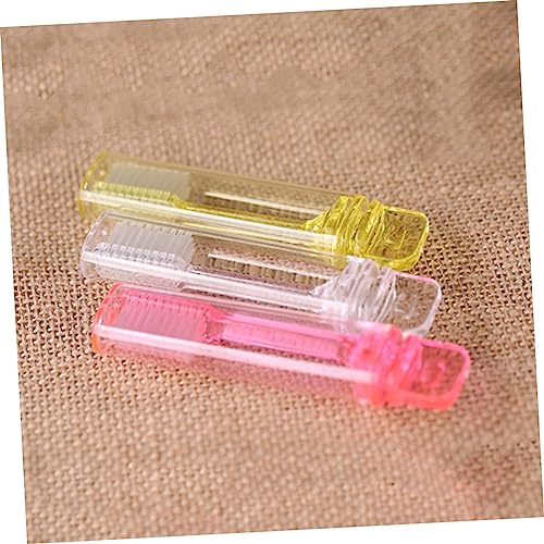 Anneome 1 Stück Einweg Falt Zahnbürste Tragbare Reise Zahnbürste für Camping und Wandern Transparent Hygienisch und Leicht für Unterwegs – Bild 7