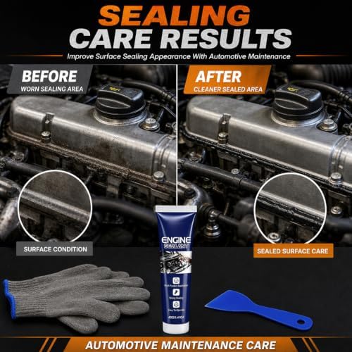 Automotive Engine High Temperature Sealant, Multi-Purpose Leak Sealing, Easy DIY Car Repair (2PCS) - 2