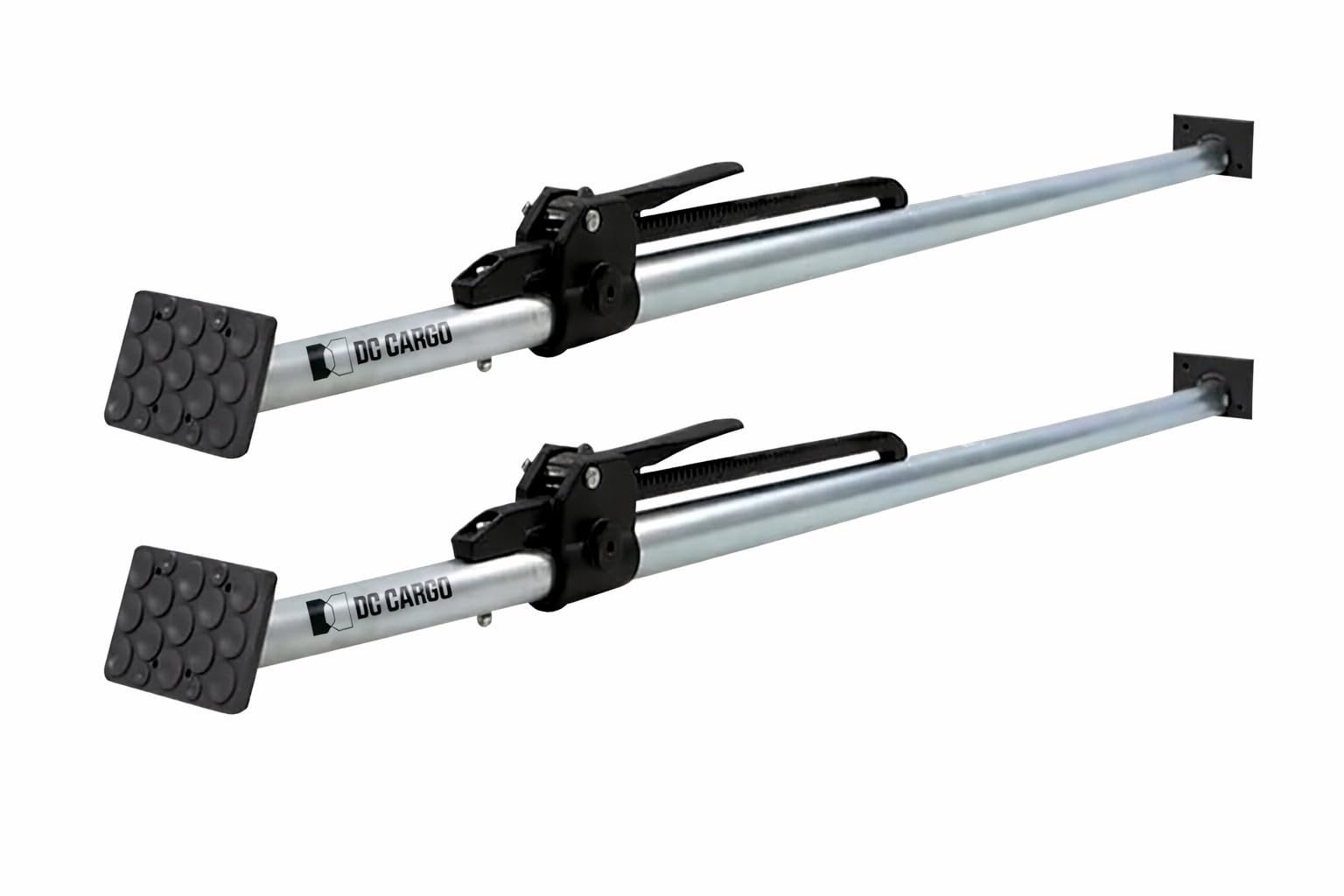 DC Cargo Mall Heavy-Duty Adjustable Load Lock Bars for Trailers - Pack of 2 - Truck Cargo Bars - Load Bars for Enclosed Vans and Reefers - 89-104 Inches Long Steel Ratcheting Cargo Bar