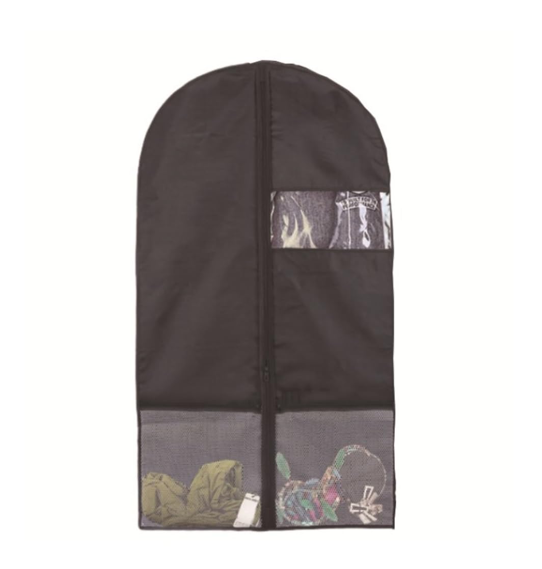 Fundas Ropa Bolsas De Traje 43 Pulgadas para Almacenamiento Armario Y Viajes, Ropa, Protector Cubierta con 2 Bolsillos para Abrigos Vestir Cubierta(Black,6pcs)