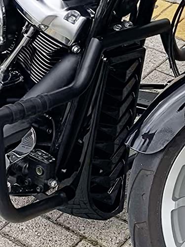 HDBUBALUS Schwarze untere vordere Kinnspoiler Air Dam Verkleidung Abdeckung für Harley Softail Street Bob Breakout Fat Bob 2018-2021