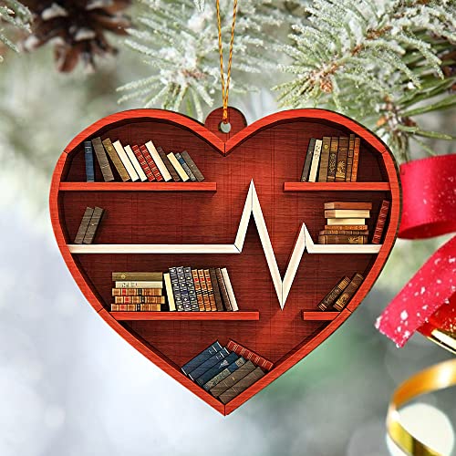 Wodoro Personalized Girl Who Loves Books Reading Wooden Ornament, Customized Name, Books Club, Book Nerds, Library, Gifts For Reader Bookworm Librarian Book Lovers (01) #TOP4