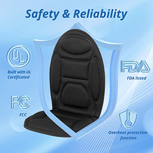 Mynt Heated Vibrating Seat Cushion With Fast Heating, 48 Massages Custom Setting, Overheating Protection, 8 Vibration Nodes, 2 Large Heating Area To Relieve Back Neck Pain For Home Office Chair Use #TOP3