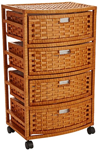 Oriental Furniture 29" Natural Fiber Chest of Drawers - Honey