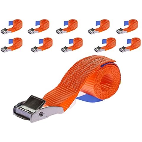 10 x 250 kg 1 m Cam buckle straps tie down lashing straps adjustable straps with buckle luggage rack straps 25 mm Cover