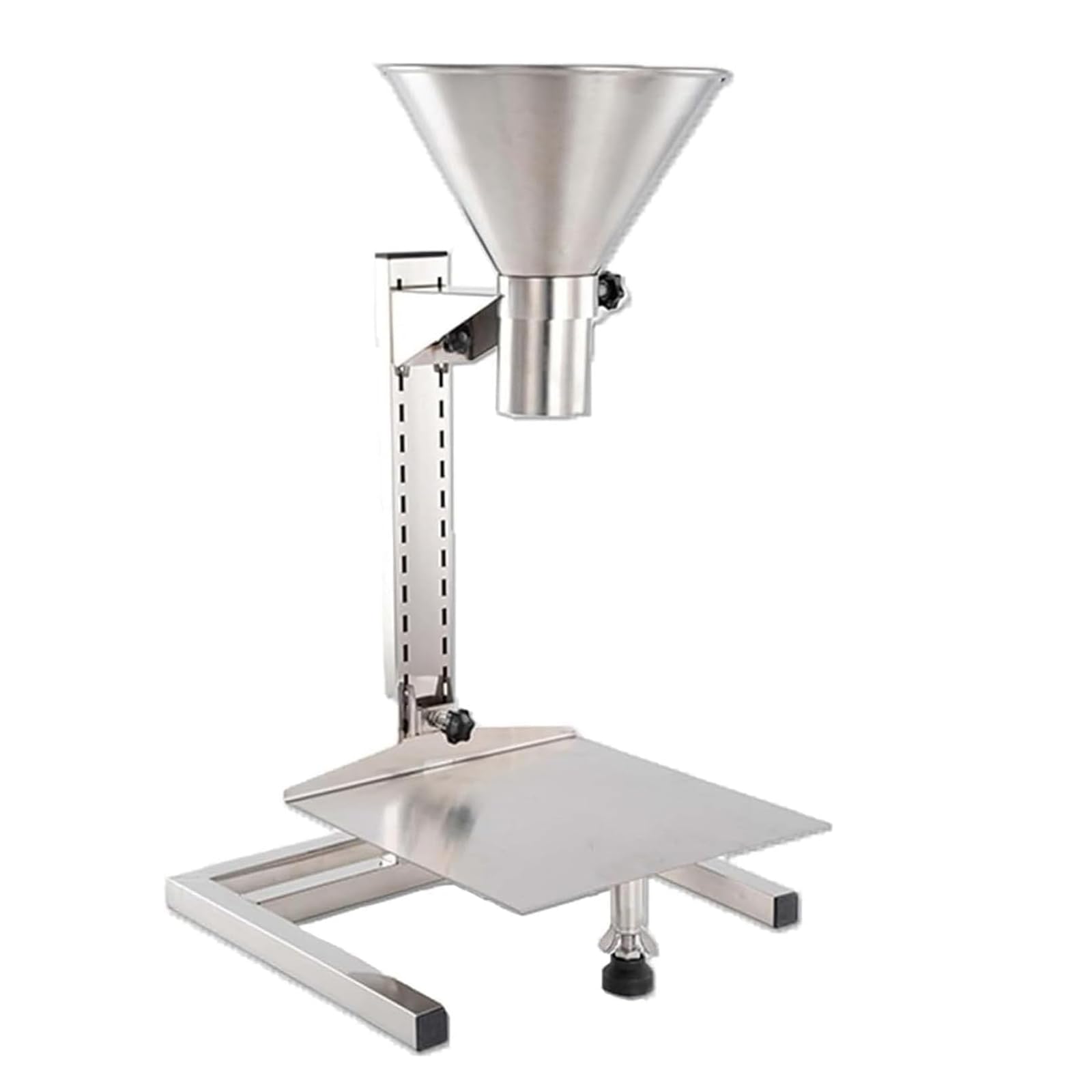 YXFAZPP Stainless Steel Feeding Hopper with Adjustable Support Stand and Lifting Platform for Bottling and Oil Filling (size_name 6cm)