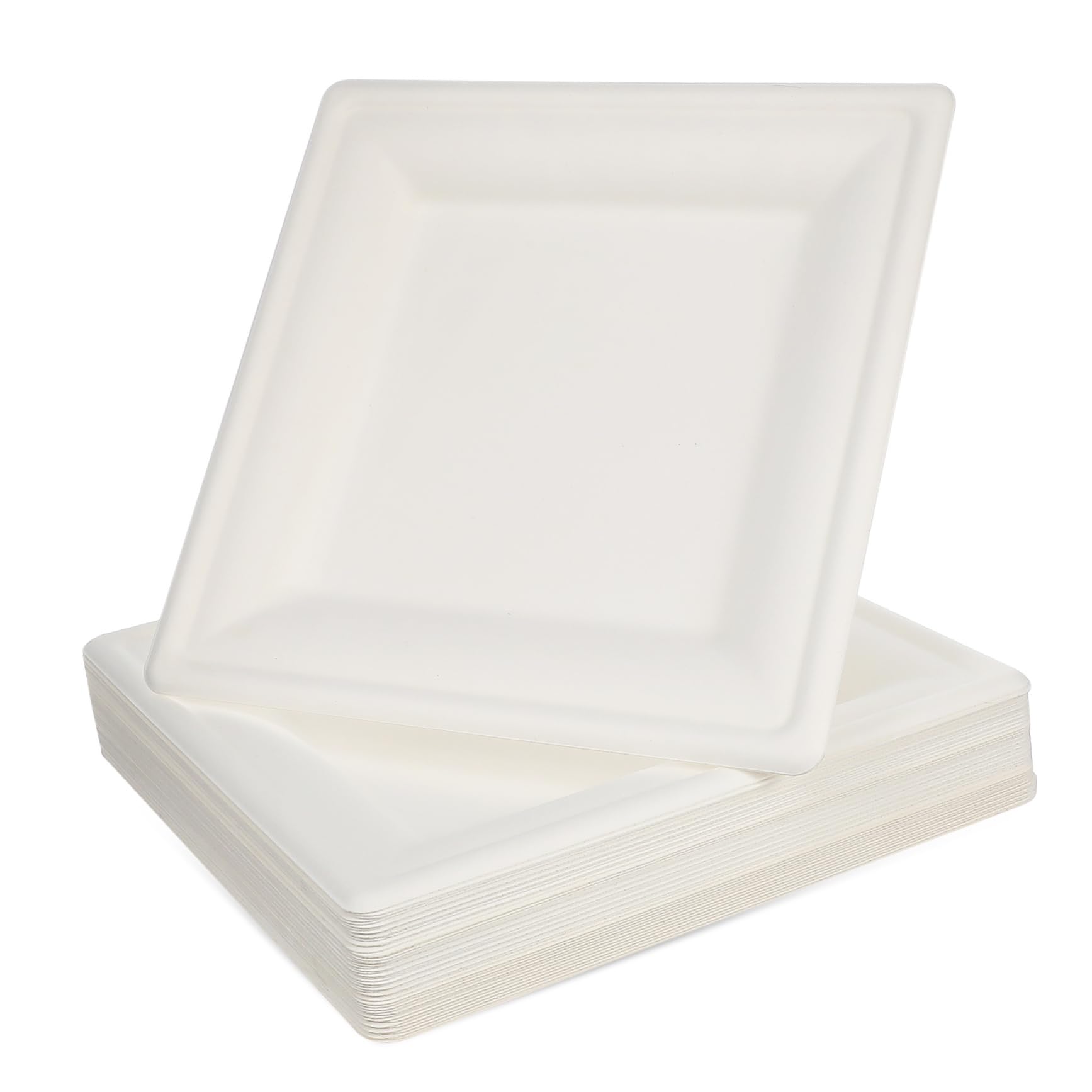 COLLBATH 50pezzi Piatti Usa e Getta Quadrati Spessi Da Vassoi Resistenti Per Compleanni Picnic e Eventi Per Dessert e Pasti Principali Facili Da Utilizzare Necessità Di Lavaggio