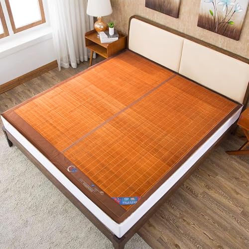 Foldable Double Sided Bamboo Mat for Bed,Summer Bamboo Sleeping Mat,Home Quick Cooling Textile...
