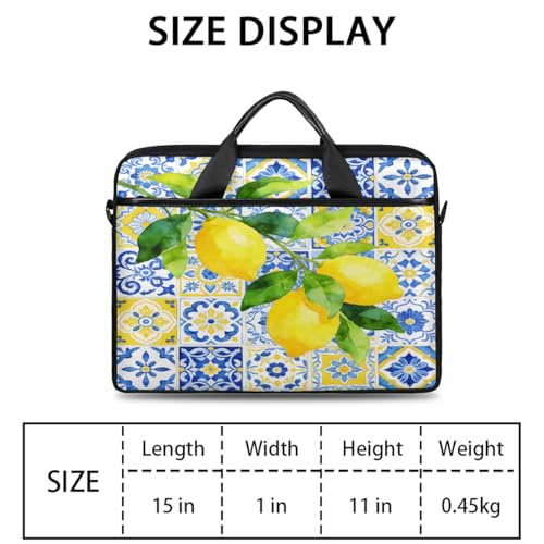 Bolso para portátil con diseño limón acuarela 15 pulgadas miniatura 2