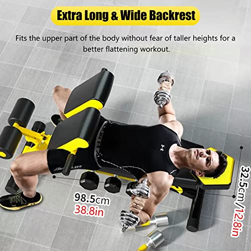 Zjkxjh Ab Hyperextension Bench, Adjustable Roman Chair/Back Extension Machine For Home Office Workout, Up To 550 Lbs Weight Capacity (Color : Red, Size : 135X42Cm/53X16.5In) #TOP5
