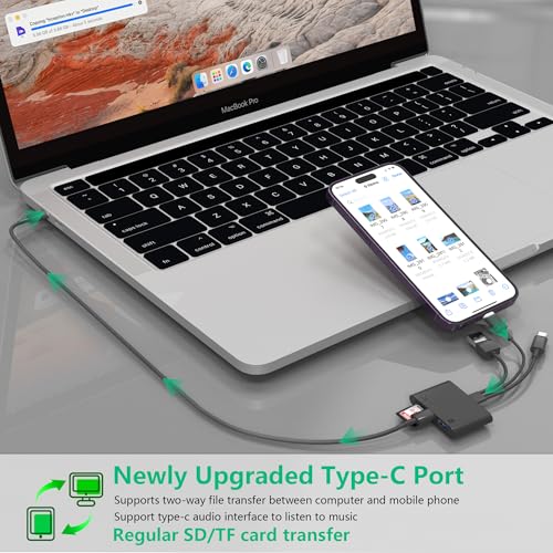Adaptateur de carte SD portable USB Type-C pour transfert rapide
