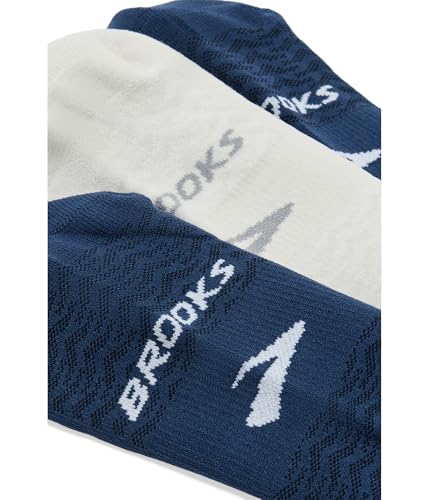 Image of Brooks Run-In No Show Socks, Athletic Running Socks, Comfort Fit, 3-Pack