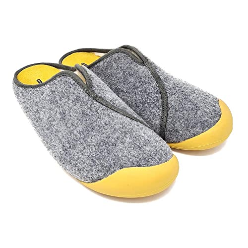 NORDIKAS   ZAPATILLAS DE CASA HOMBRE NIX ARTIK GRIS PISO MOSTAZA