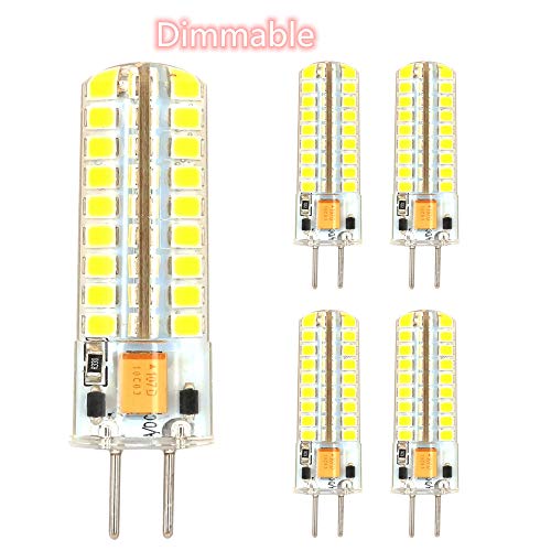 Best to Buyu00ae Juego de 6 LED G4 6,5 W blanco cálido, 2700 K, regulable 12 V - 24 V CA/CC con 72 x 2835 SMD (Epistar) ~ 50-65 W, 330 u00b0 casquillo de patillas