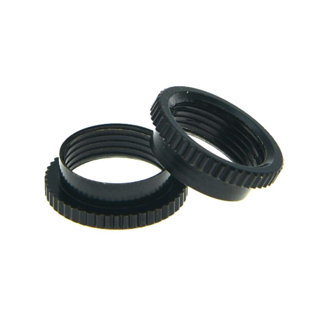 Dopro 2X Fine Knurled 15/32" Deep Nut Guitar Toggle Switch Nut for Switchcraft Switches on Some GB Guitars Black