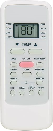 Mando a Distancia de Repuesto para Midea TGM AC Aire Acondicionado RG51A (2)/EU1 RG51A (2) EU1 MWPOT12SA MWPOT12S MWPOT18S MWPOT24S