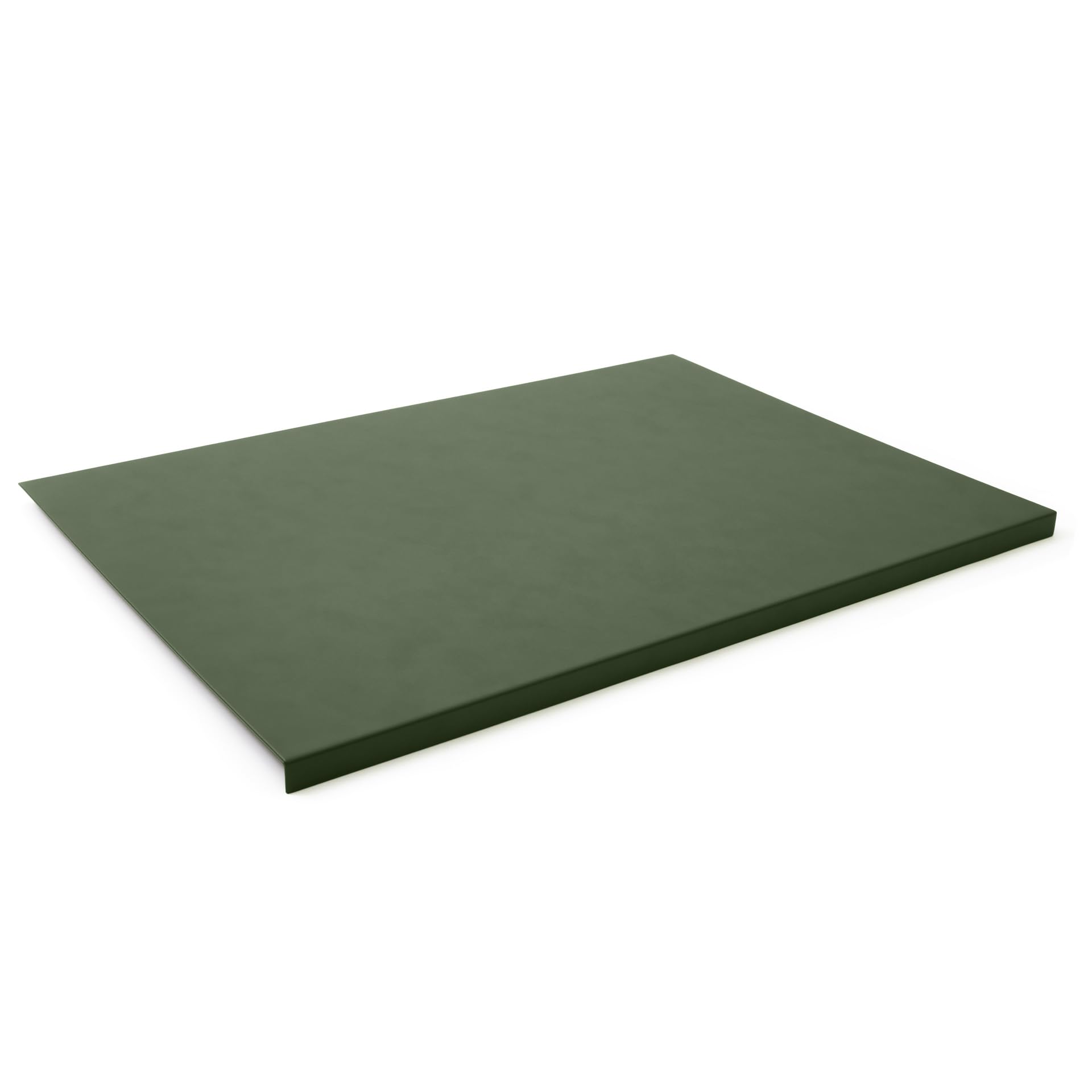 Eglooh - Talia - Office Desk Mat Made of Green Leather cm 50x35 - Modern Design, Resistant Core Made of Steel with L-Shaped Forward Profile, Non-Slip Bottom - Made in Italy