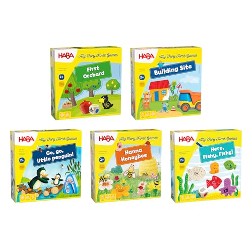 HABA My Very First Games Toddler Bundle – 5 Most-Loved Games for Age 2+, Cooperative Early Learning