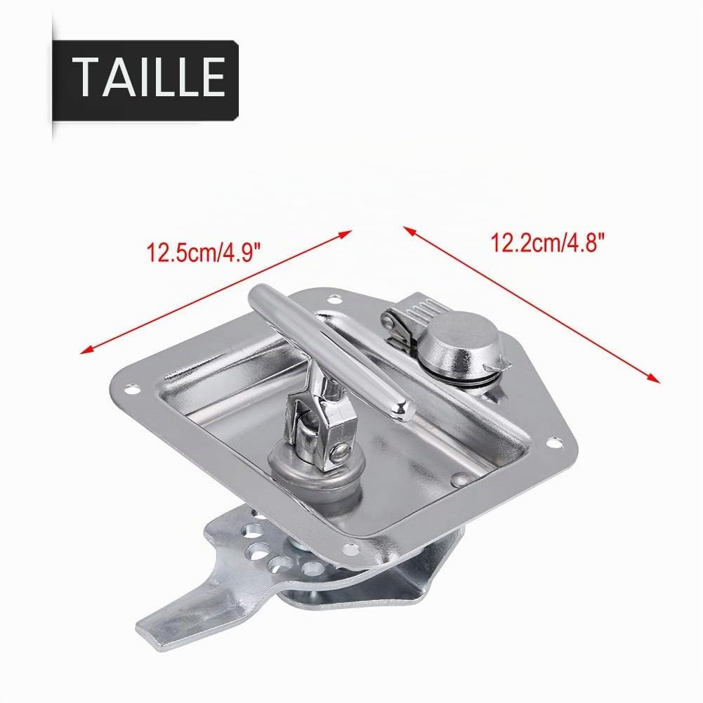 Tbest Serrure COF e,Serrure Rrque,Poignée De Verrllage Rrque,Serrure COF on Benne,Serrure en Fo De T,Piècee Vannee Verrllage De Boîte À Outils en Acier Iydable Kit De Clée Boîte À Outils