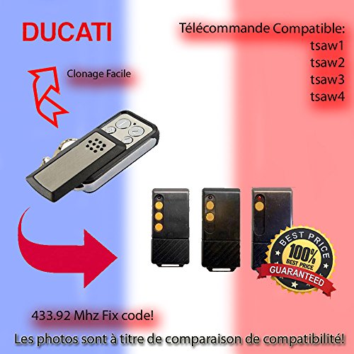 DUCATI TSAW1, TSAW2, TSAW3, tsaw4 compatible émetteur manuel de rechange, klone