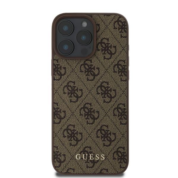 Coque rigide iPhone 16 Pro Guess Marron housse de protection chic - 3