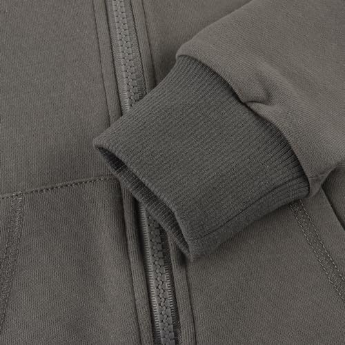 Image of Spring&Gege Boys Zip up Hoodie Soft Solid Classic Full Zip Hooded Sweatshirts for Kids (3-14 Years)
