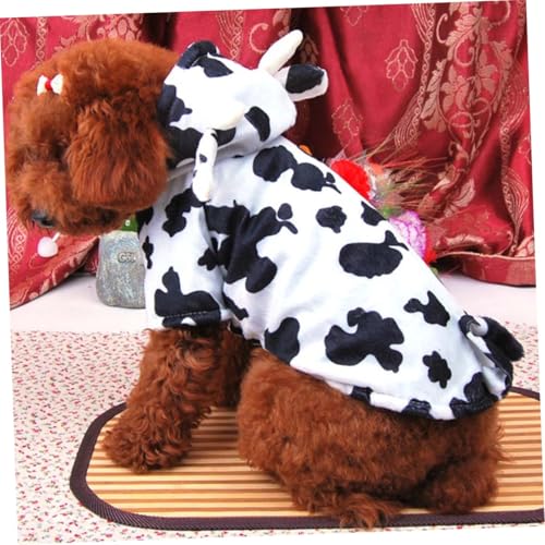 Disfraz de Vaca para Perros Talle S Tela Suave miniatura 4