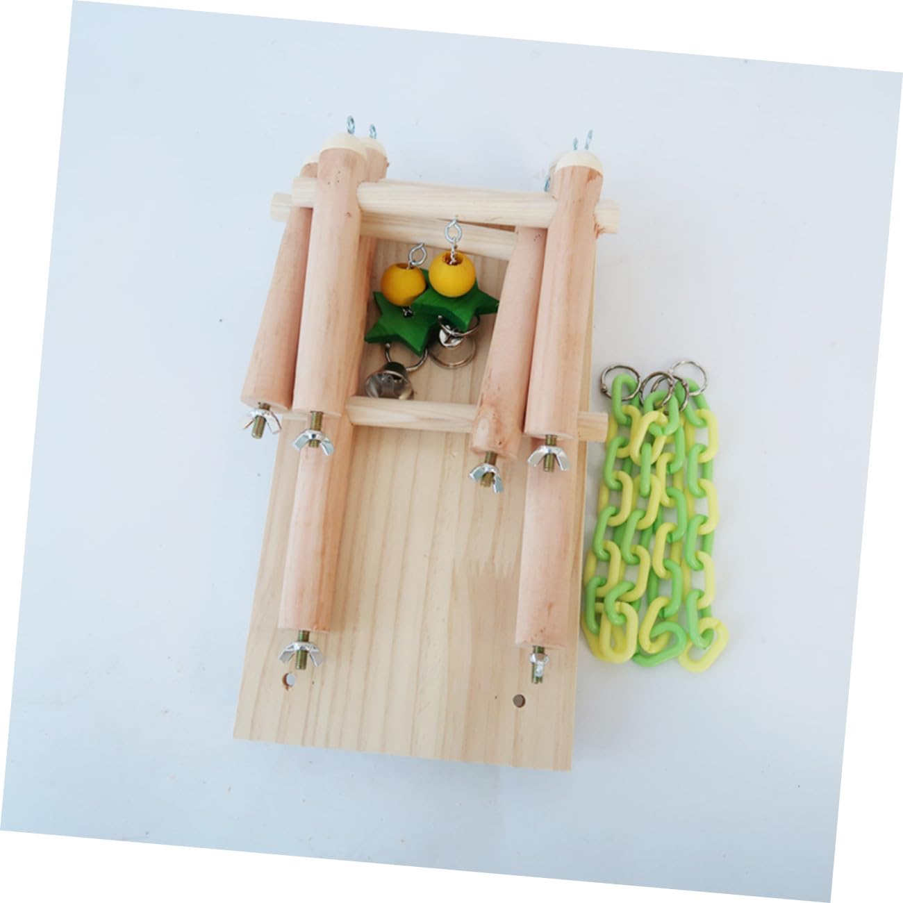 BESPORTBLE 2 Set Giocattolo Pappagallo Giocattolo Per Uccelli Con Scala Di Corda Giocattoli Scala Per Uccelli Animale Domestico Calopsitta Forniture Di Pappagalli Portatile Bambino Di Legno
