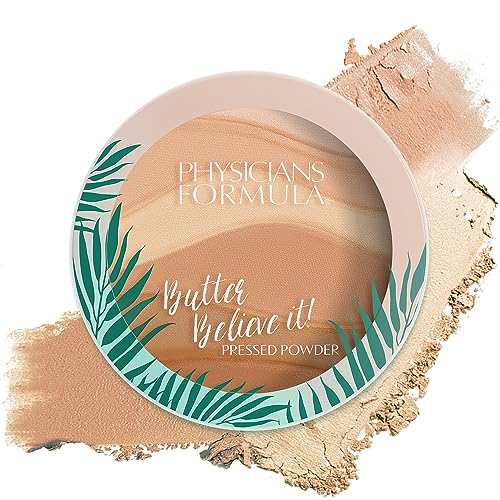 Physicians Formula, Butter Believe It! Cipria per il Viso, Cipria Fissante con Texture Morbida, con Burro di Murumuru, di Cupuaçu, di Tucuma, Acidi Grassi Essenziali e Pro-vitamine, Creamy Natural