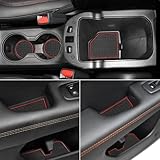 Auovo Anti-dust Door Mats for 2017 2018 2019 Jeep Compass Gate Door mats Liner Inserts Cup Console Mat Interior Accessories (Pack of 15, Red)