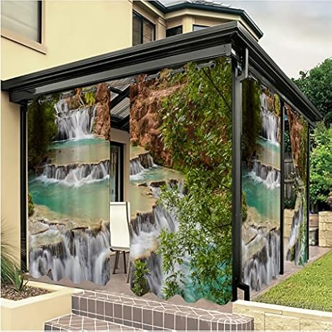 Linfye 2022 Upgraded Gazebo Patio Outdoor Curtains Waterproof Cover