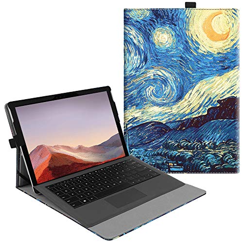 Fintie Case for Microsoft Surface Pro 7 Plus/Pro 7 / Pro 6 / Pro 5 / Pro 4 / Pro 3 12.3 Inch Tablet - Multiple Angle Viewing Portfolio Business Cover, Compatible w/Type Cover Keyboard (StarryNight)