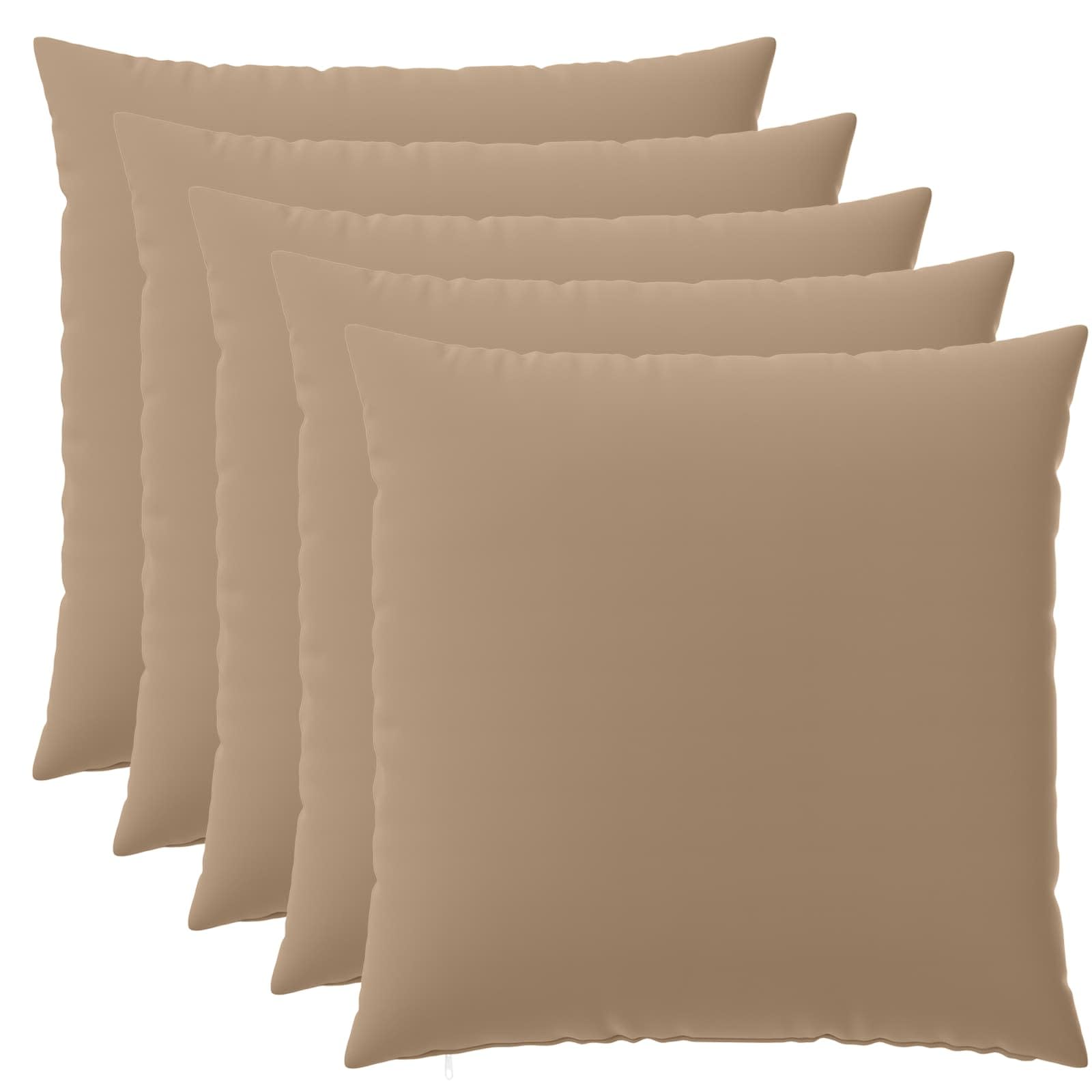 vidaXL Cushion Cover 6 pcs HEERLEN Taupe 80 x 80 cm Polyester