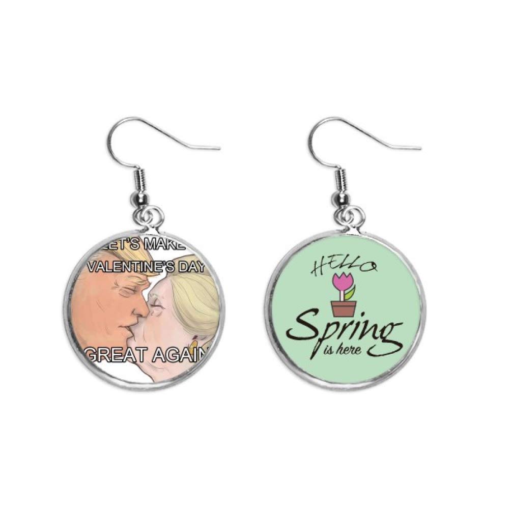 Pendientes de Trump con acabado detallado y diseño de colgante exclusivo 5