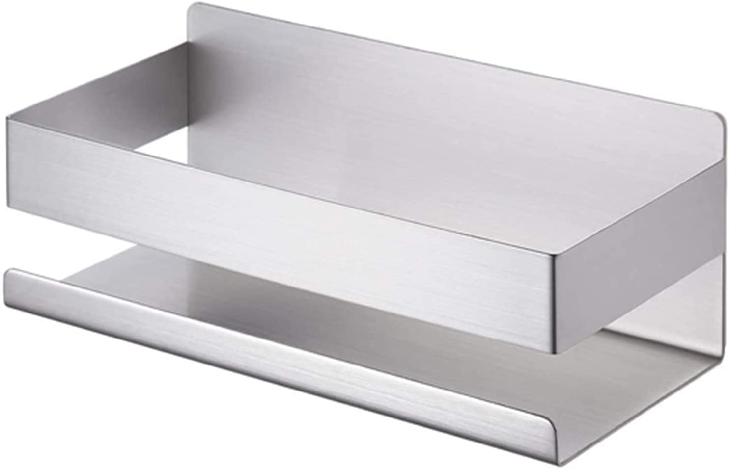 ELUKHT Bathroom Shelves Wall Mounted Floating Shelves Bathroom Bathroom Shelf Shower Caddy with 2 Hooks Stainless Steel No