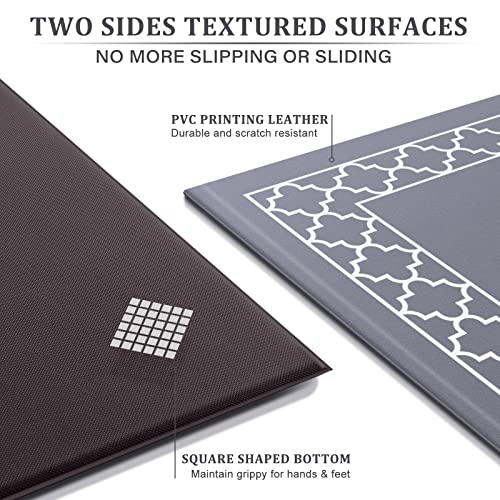 Luxstep Kitchen Mat [2 Pcs] Anti-Fatigue Kitchen Rug,Non Slip Kitchen Rugs And Mats Waterproof Memory Foam Kitchen Rug, Standing Desk Mat Floor Mats For House,Sink,Office,Kitchen #TOP3