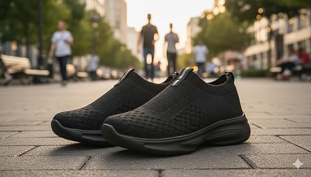Image of Kraasa Trial Running Shoes with Lightweight Memory Insole | Breathable, Anti-Skid Knit Sneaker, Walking & Gym Shoes