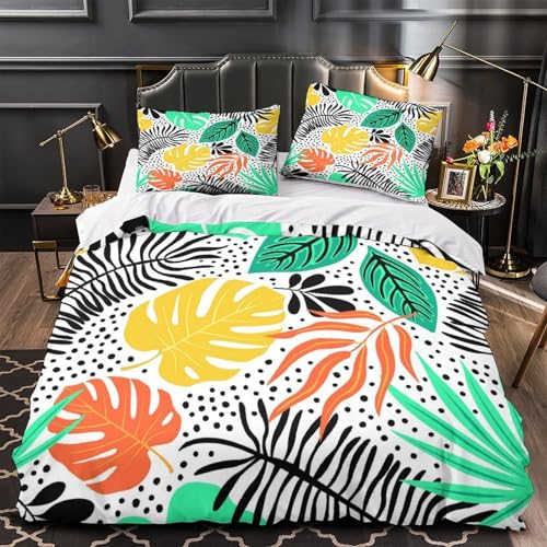 Parure de Lit Jungle en Microfibre Ultra Douce et Hypoallergénique King