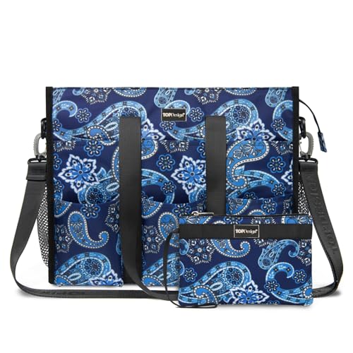 Image of TOPDesign Utility Water Resistant Tote Bag with 22 Pockets, Zipper Closure