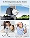 coldSky Stroller Fan, Baby Fan with 130° Auto Oscillating, 4000mAh Battery Operated Mini Portable Fan with Digital Display, 4 Speeds Flexible Tripod Clip On Fan for Car Seat Crib White66