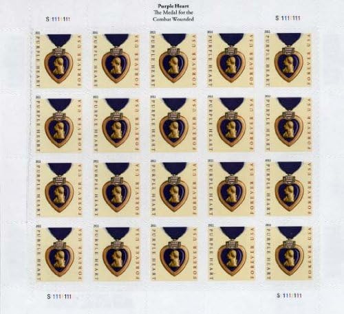 USPS Purple Coronary heart Endlessly Stamps – Sheet of 20