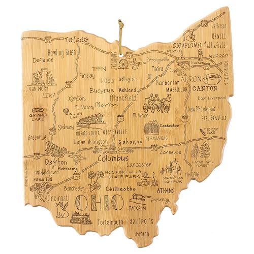 Tabla de Cortar con Forma de Ohio de Bamboo miniatura 1