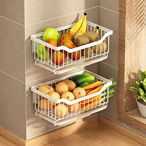 Frutero vertical de acero inoxidable para una cocina moderna y ordenada