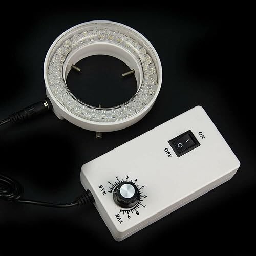 Miniatura 3 de Luz de anillo de microscopio estéreo- Lámpara de anillo LED de microscopio estéreo ajustable Iluminadores industriales 56LED Fuente de luz