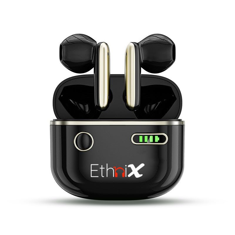 Ethnix Xbuds S1 Pro, True Wireless in Ear Earbuds with Mic,13.1mm Dynamic Drivers Playback:Upto 52hr case, ENC Calling, IPX4 Waterproof, Gaming Mode, Bluetooth v5.3, USB Type-C Port (Bold Black) (B0D4F27YGG) Amazon Price History, Amazon Price Tracker