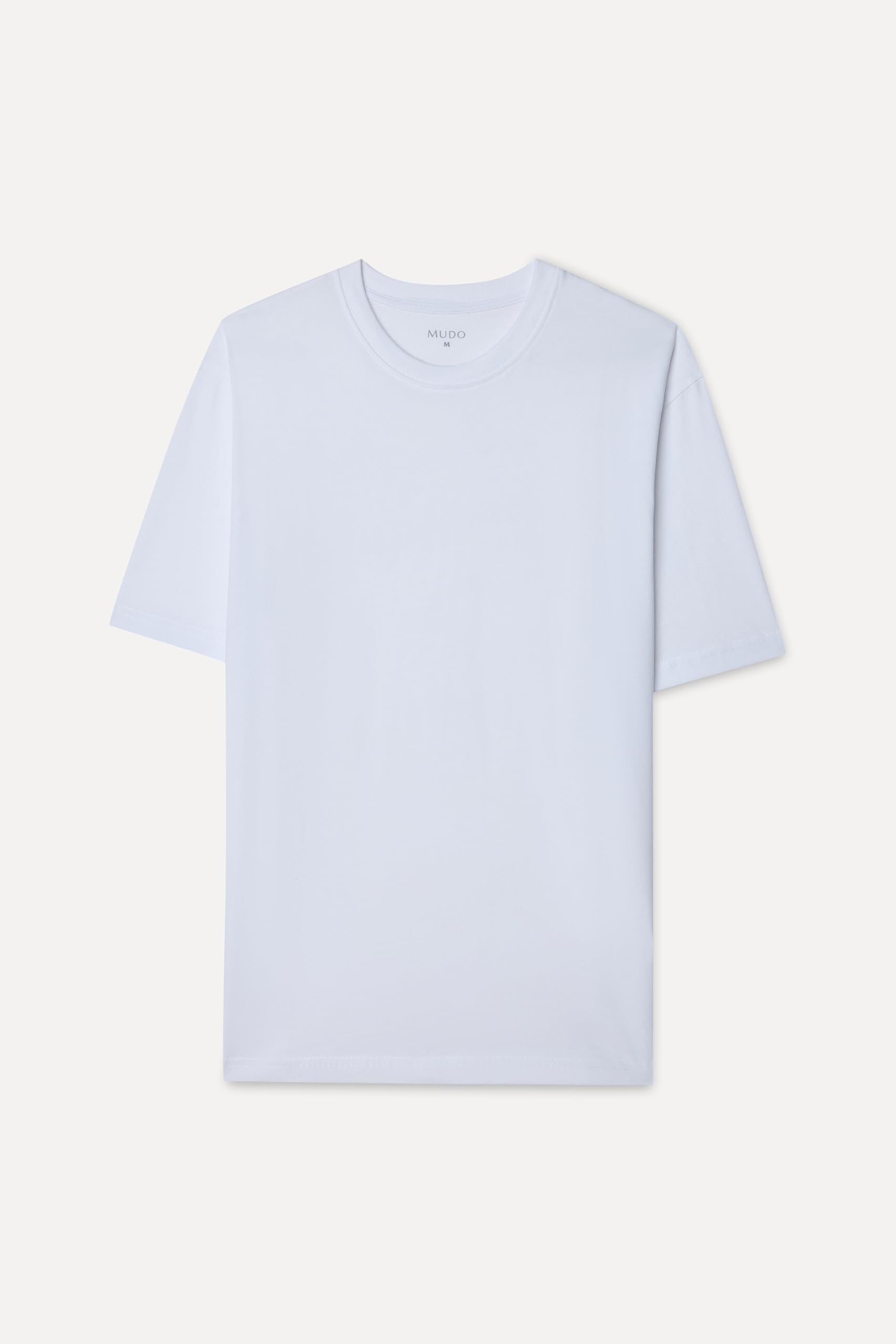 Erkek Beyaz Comfort Fit Bisiklet Yaka T-Shirt