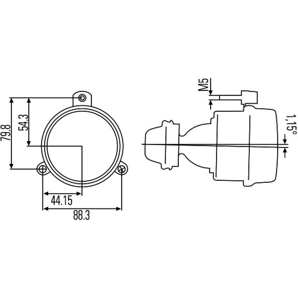 HELLA 1Nl 007 186-047 De/Halogène-Projecteur Antibrouillard - Gauche/Droite